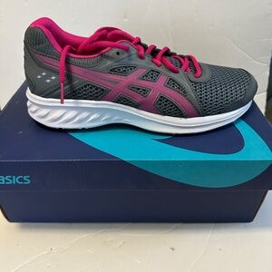 Asics Jolt 2 GS Steel grey/ Pink rave 1014A035 Sz 6 Kids Sneakers NWB